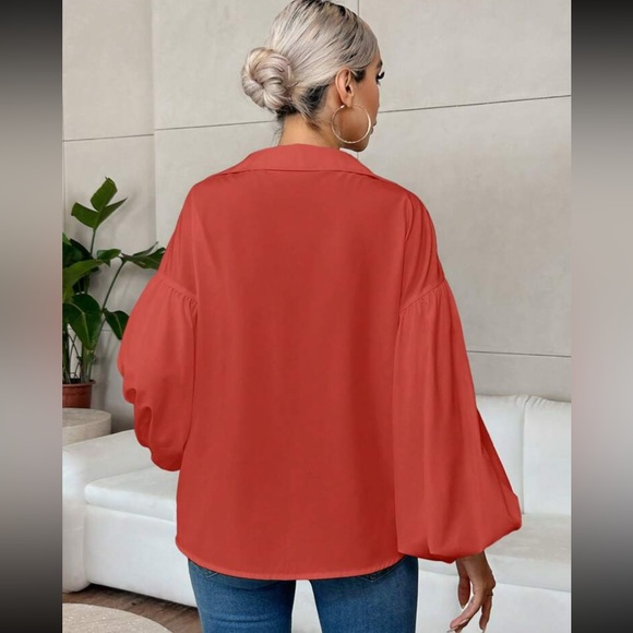 Luxe lantern sleeve blouse - Picture 3 of 15